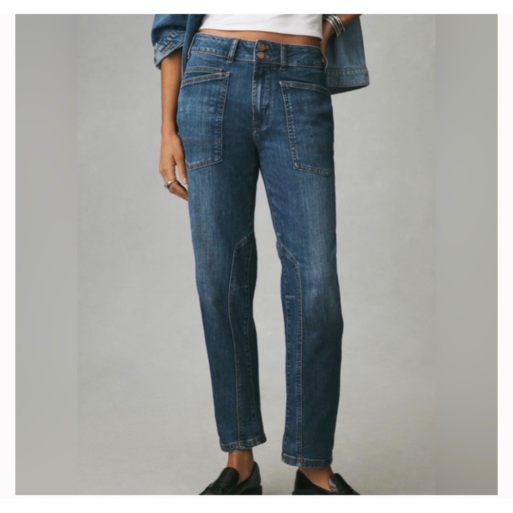 Anthropologie x Pilcro | The Wanderer Mid-Rise Relaxed Jeans Sz 29/8 Taper